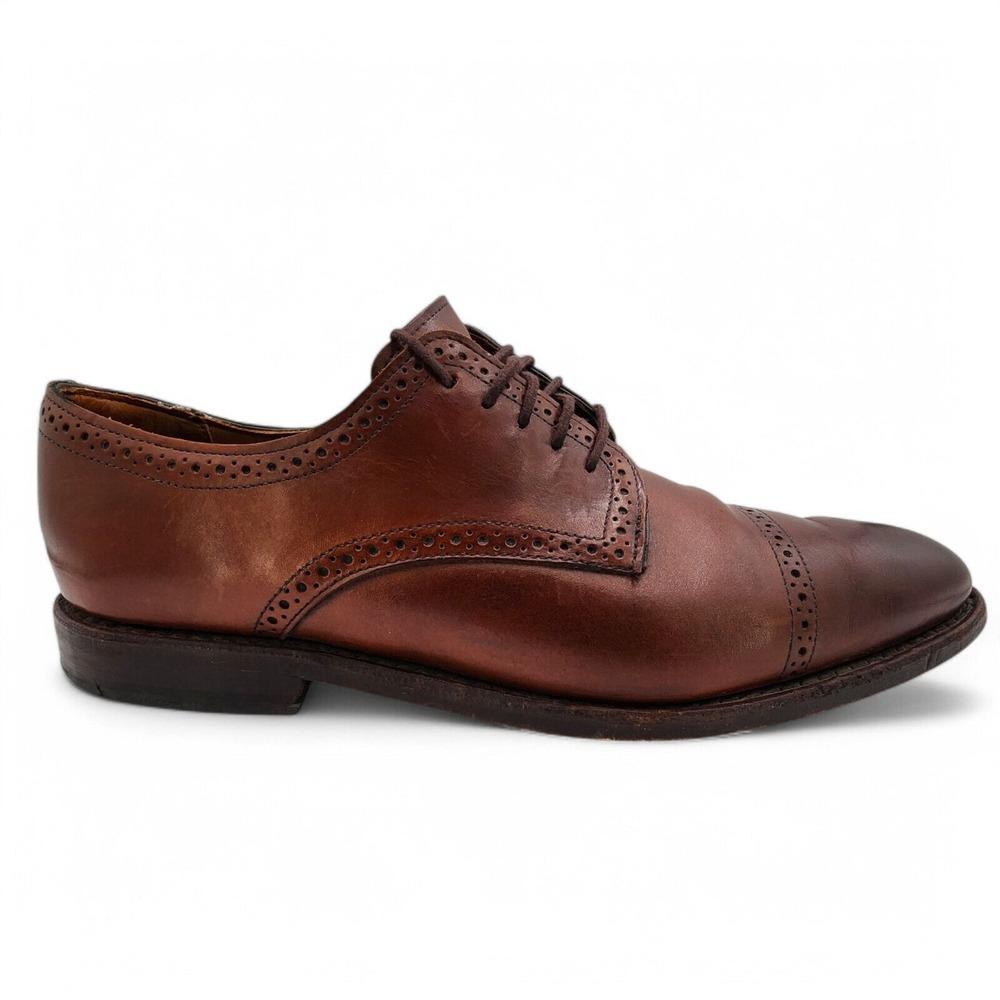 Allen Edmonds Yorktown Derby Shoes Mens 9.5‎ D Cap Toe Made USA Leather Soles